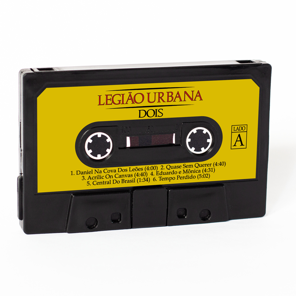 Carteira em formato de fita K7 com tema Legião Urbana, Dois